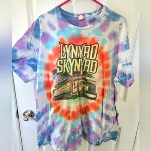 Lynyrd Skynyrd Vintage Tie Dye Tee t-shirt 2XL unisex concert rock band shirt